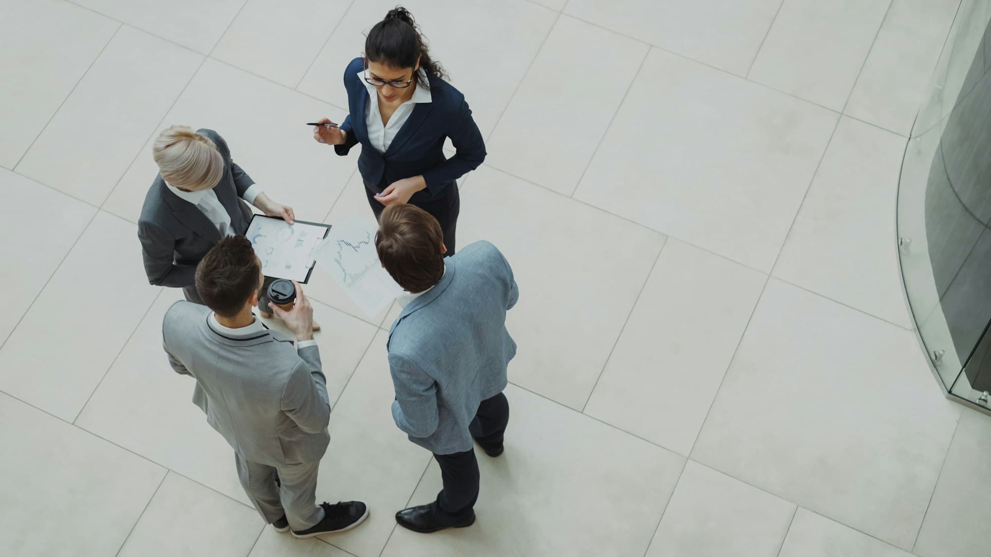 The Q3 Labs team reviewing a UK client project together