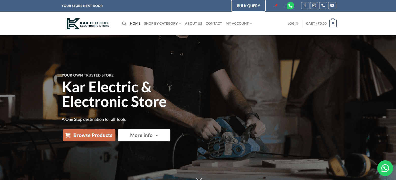 Kar Stores website screenshot